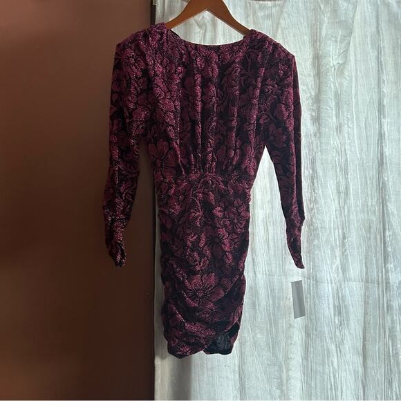 For Love‎ & Lemons Mulberry Shailee Sparkly Floral Metallic Mini Dress NWT XXS - Picture 2 of 7